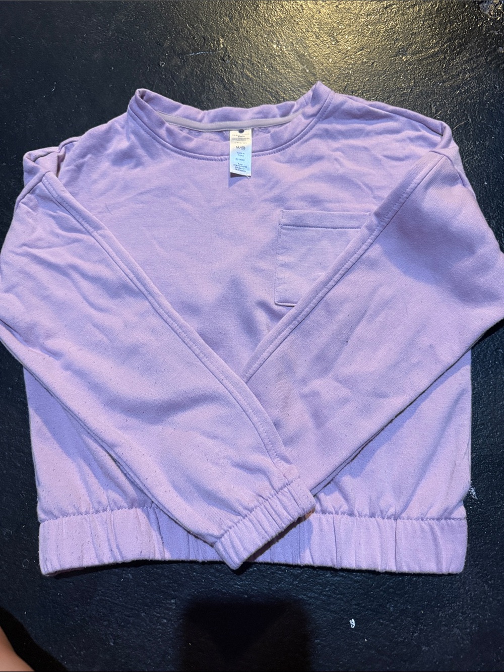 Yogalicious Kids Lavender Crewneck Pocket Sweatshirt